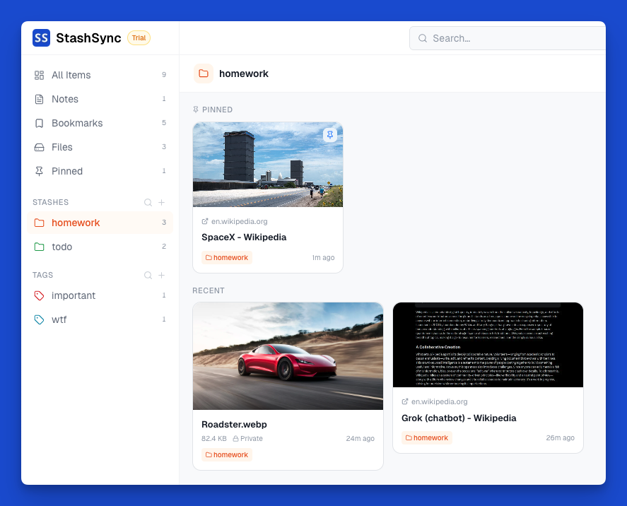 Organize workspace preview